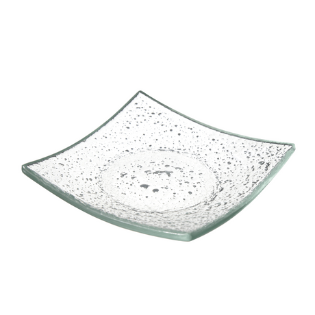 Farfurie patrata din sticla transparenta Vetro fingerfood, Fine Dine 80x80mm