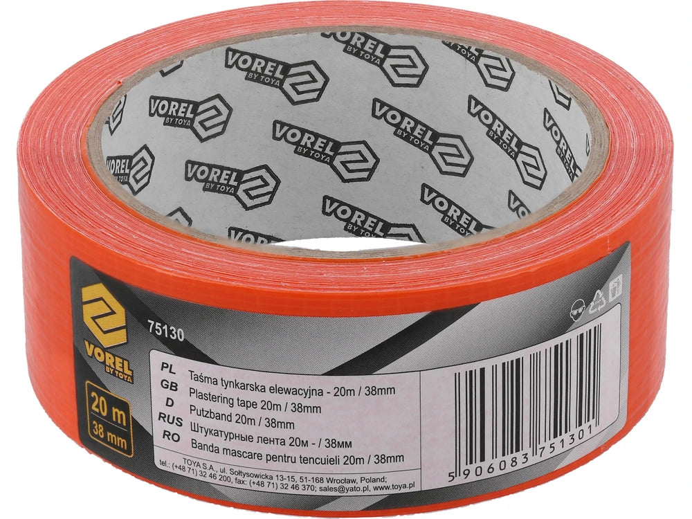 BANDA MASCARE TENCUIALA, PORTOCALIU, 20M/38MM Vorel 75130