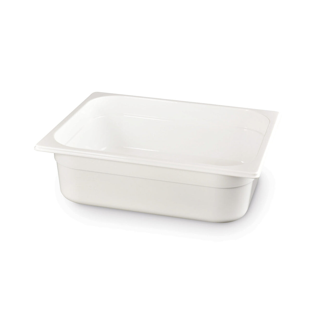 Tava profesionala Gastronorm 1/2 policarbonat alb, 6.5 litri, 100 mm inaltime, Hendi