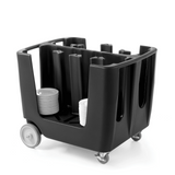 Carucior Hendi pentru transport farfurii, polipropilena, pentru farfurii cu diametrul ?de la ø170 mm la ø330 mm, 930x720x(H)800