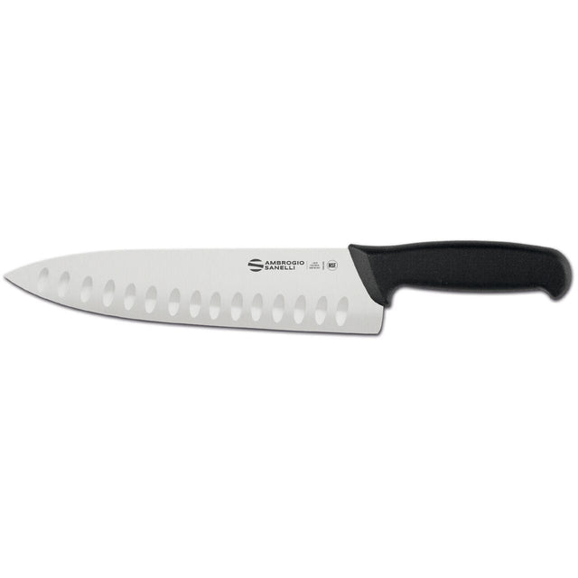 Cuțitul bucătarului Supra, Ambrogio Sanelli, lamă canelată, (L) 390 mm