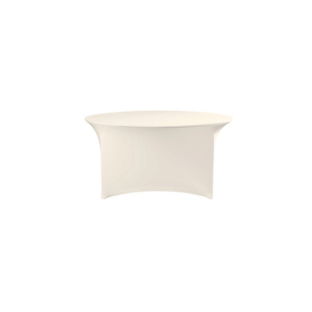 Fata de masa Symposium, Hendi, diametru 180cm, crem, 90% poliester 10% elastan
