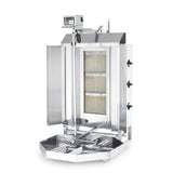 Kebab Grill Profi Line pe gaz , cu 3 arzatoare, dimensiune maxima rola carne 400x(H)510 mm, 470x550x(H)960, 9.75 KW, Inox, maxim 40 kg carne