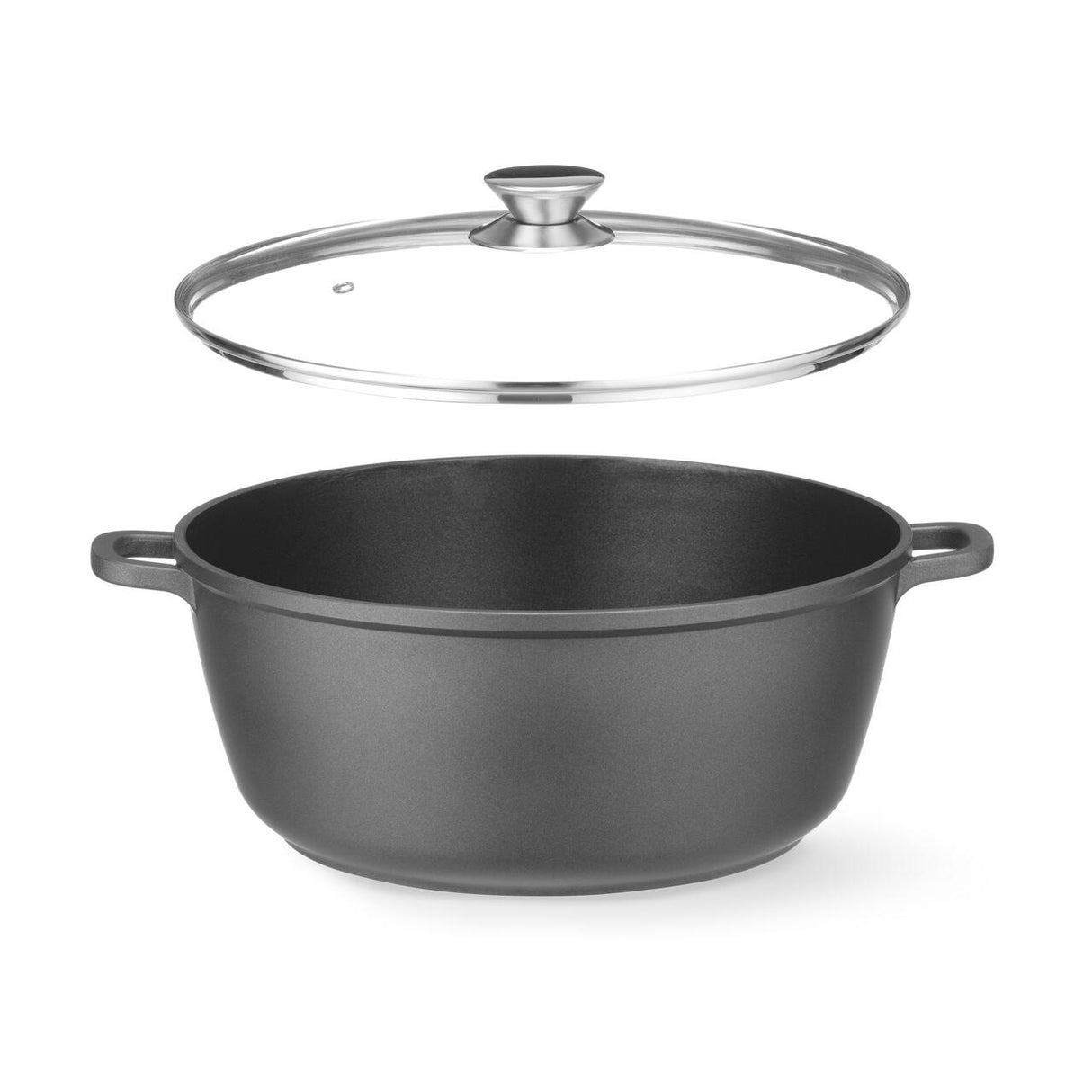 Oala cu strat antiaderent, aluminiu turnat, cu capac, 7,5L, 387x310x(H)130mm
