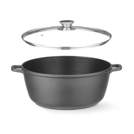 Oala cu strat antiaderent, aluminiu turnat, cu capac, 7,5L, 387x310x(H)130mm