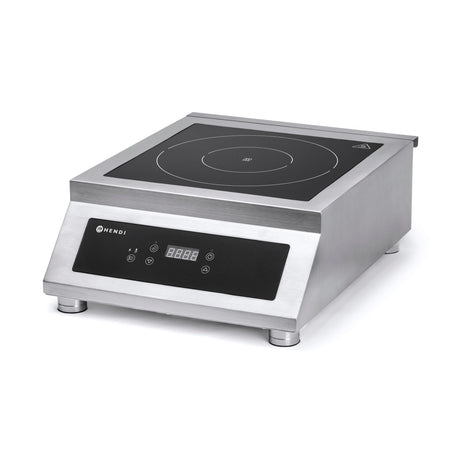 Plita cu inductie profesionala, Hendi Profi Line, model 5000 D ,putere 5000 W, control digital, corp inox, 39,8 cm x51,5 cm x16,8 cm inaltime
