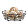 Cos oval pentru servire Hendi cu margine decorativa, metal, 255x160x(H)80mm