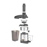 Storcator de fructe si legume 120 kg de fructe sau legume pe ora, viteza de rotatie 3000 rpm, recipient reziduri 7 litri, Hendi, dim.250x410x(H)530 mm