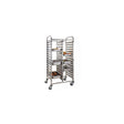 Carucior pentru debarasare tavi, cu roti, capacitate dubla 2 x 15 tavi GN 1/1 (530x325 mm), Hendi, compact, din inox, 798x610x(H)1710mm