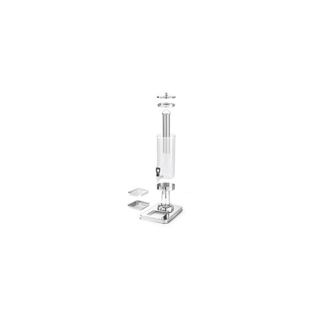 Dispenser suc 3 litri, suport inox, container din policarbonat, Hendi, robinet antipicurare, 215x315x490 mm