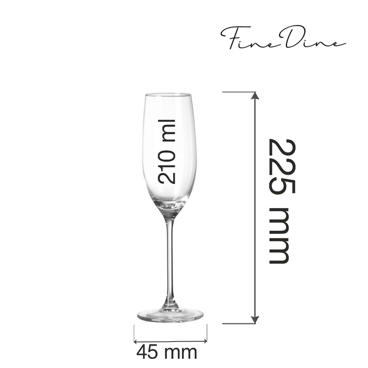Pahar de șampanie Cantare, 210ml Fine Dine