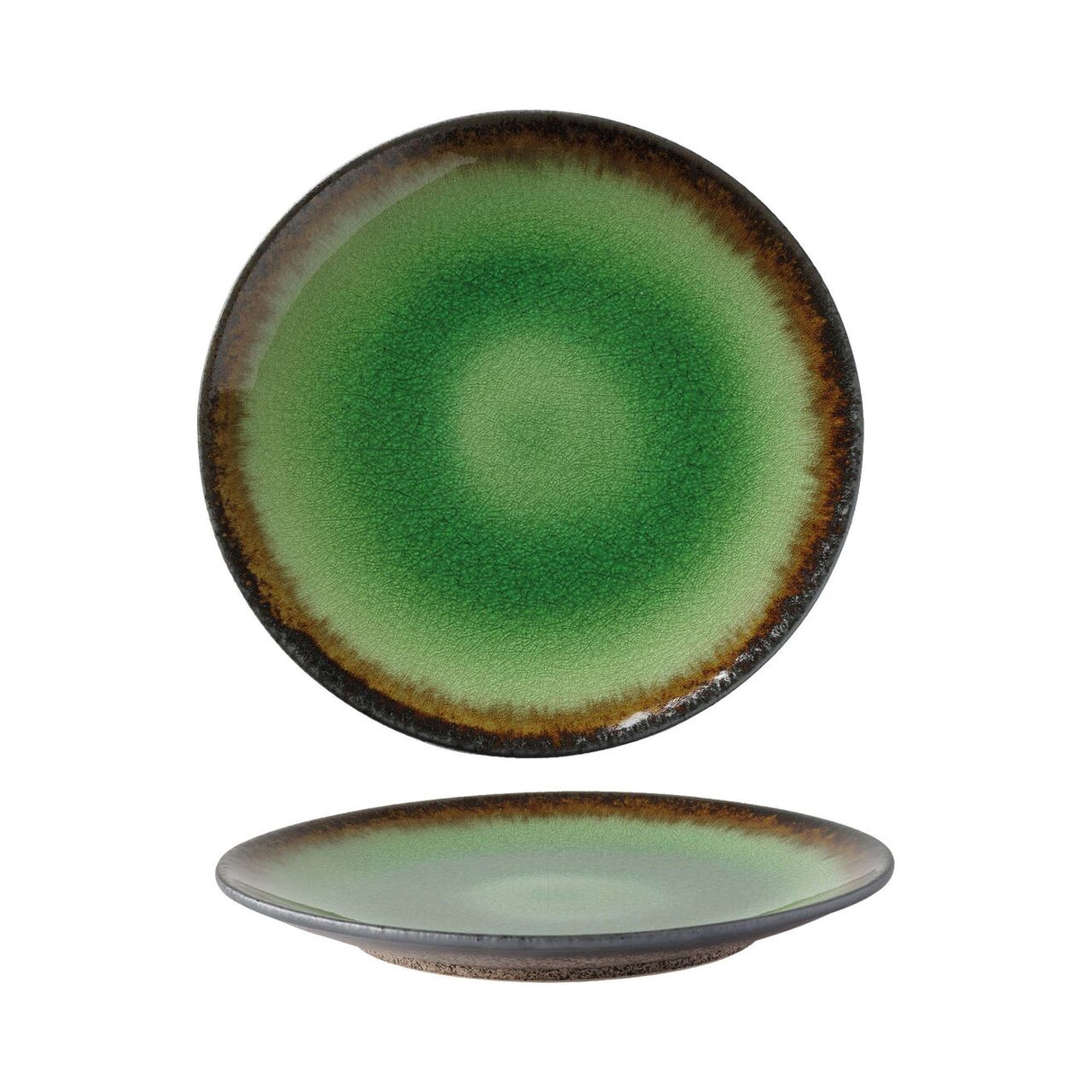 Farfurie Fine Dine, Beryl diametru 254 mm, portelan, decorat manual