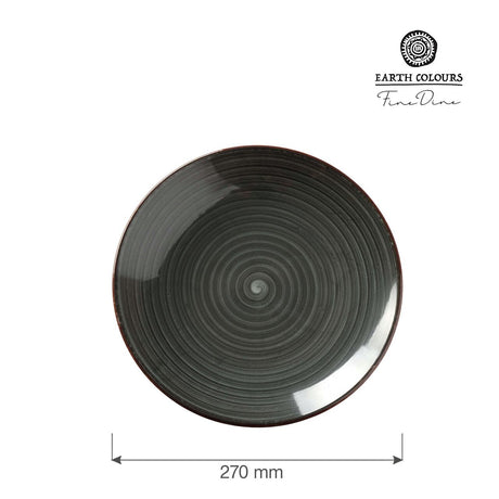 Farfurie Fine Dine, colectia Onix, dimetru 270 mm, portelan, rezistenta la temperaturi pana la 150 C