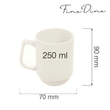 Cana stivuibila Fine Dine, Crema 250 ml