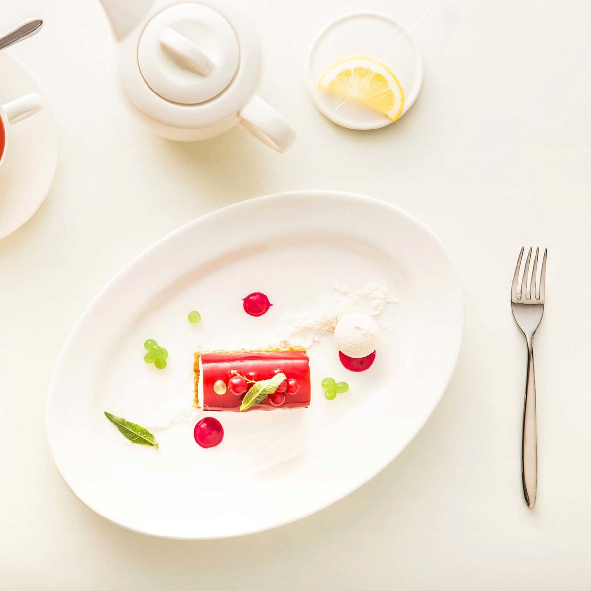 Platou oval, Fine Dine,  Crema 290x200 mm