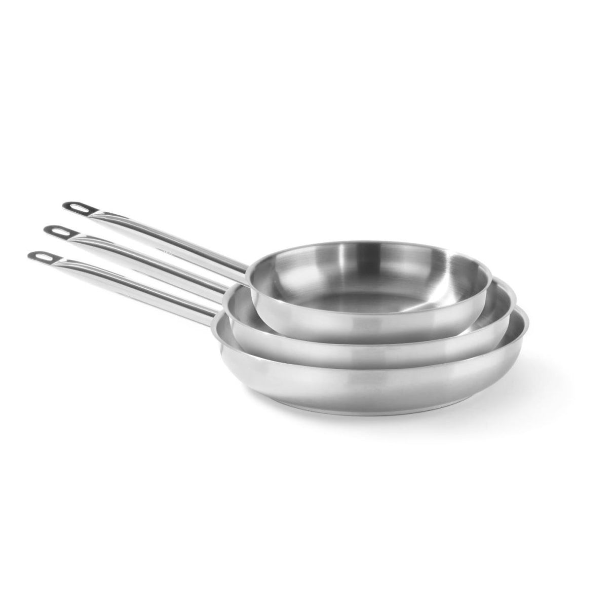 Tigaie profesionala inox,28 cm diametru x 5 cm inaltime, gama Hendi Profi Line, portivita pentru toate sursele de caldura