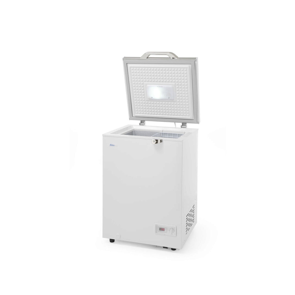 Lada frigorifica profesionala 93 L, interval racire -26 / -18 C, ARKTIC by Hendi, 65 W, corp aluminiu cu izolatie spuma de 70 mm, clasa energetica F, 574x608x845 mm, Clasa energetica F