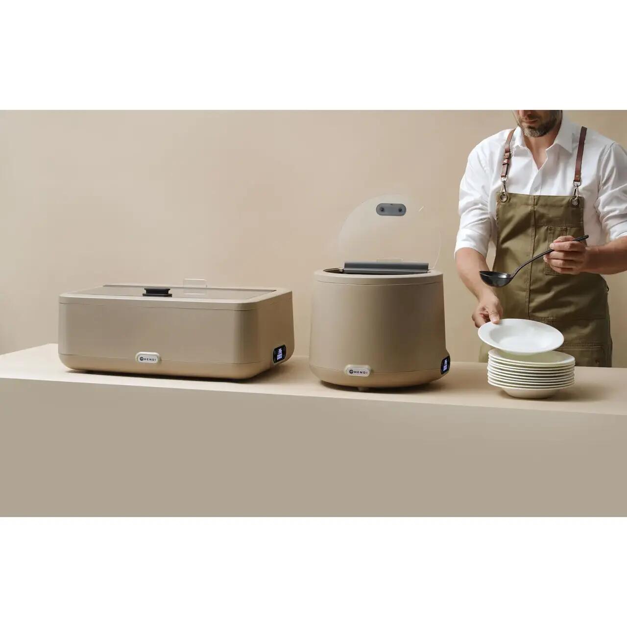 Chafing dish HENDI UNIQ, Bej,220-240V/700W, 607x402x(H)245mm
