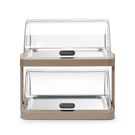 Display racire rolltop bej dublu, cu 4 elemente de racire