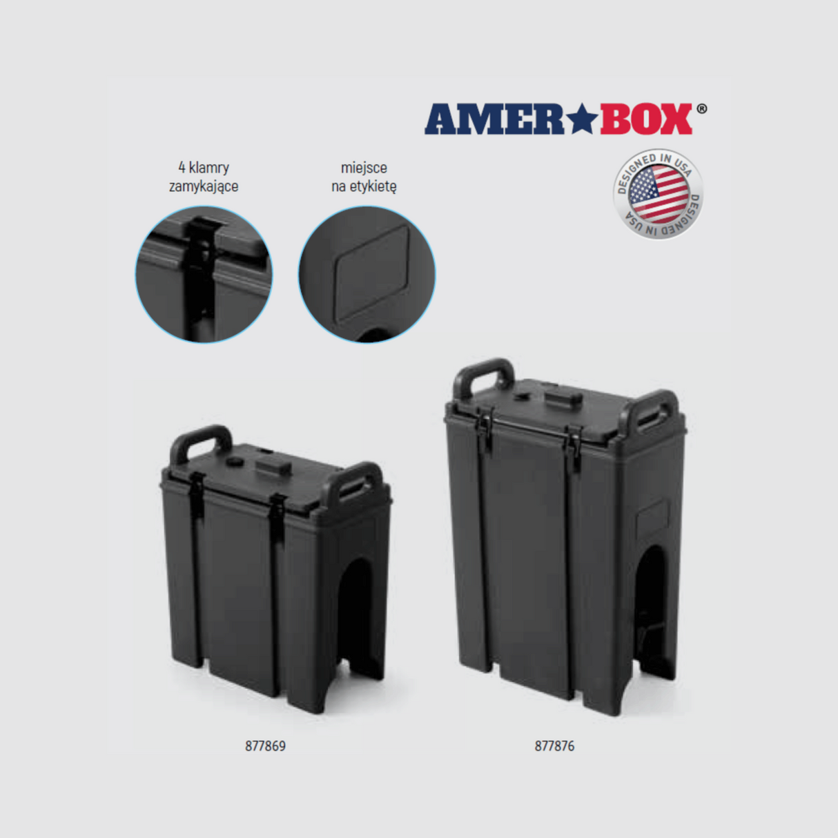 Distribuitor de bauturi termo-izolant cu robinet, 18 l, Amerbox, dimensiune exterioara (mm) 230x420x(H)620