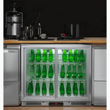 Vitrina frigorifica pentru bar Candour de 198 l cu usa dubla, otel inoxidabil, Barmatic