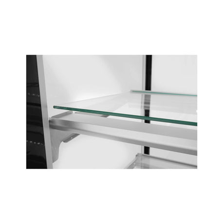 Vitrina frigorifica de prezentare interval temp. 2/6?C, corp inox, 300 litri, 480 W ARKTIC by Hendi, 915x675x(H)1210 mm, Clasa energetica C