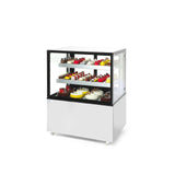 Vitrina frigorifica de prezentare interval temp. 2/6?C, corp inox, 410 litri, 490 W ARKTIC by Hendi, 1215x675x(H)1210 mm, Clasa energetica C
