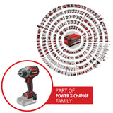 Einhell Professional Cheia de impact TP-CW 18/750-C Li BL-Solo PXC, 18 V, cuplu de 750 Nm, functie de oprire automata, motor fara perii, prindere patrata externa, fara baterie inclusa - imagine 3