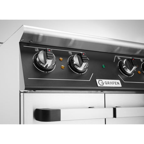Masina de gatit electrica cu patru ochiuri, inox 304, 8,6kw,400V, 700x700x(H)850+90 mm