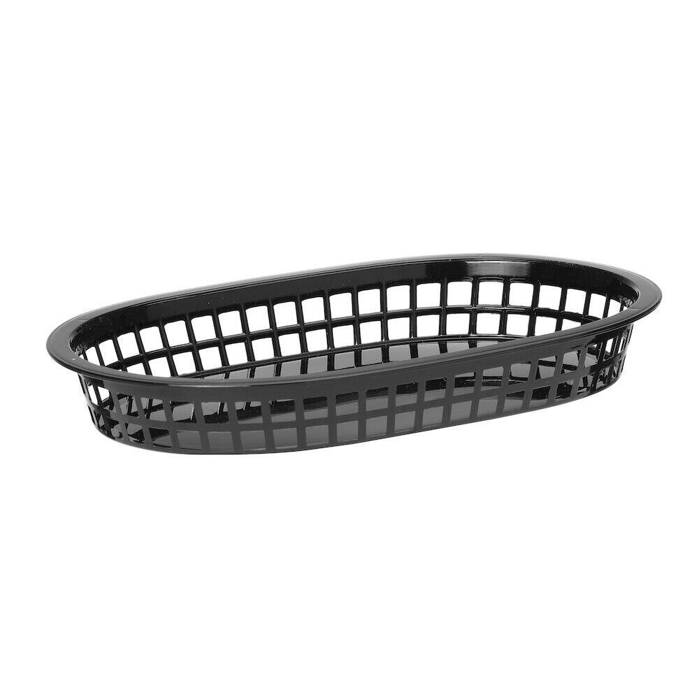 Cos de paine oval, HENDI, Negru, 6 buc, 275x175x(H)38mm