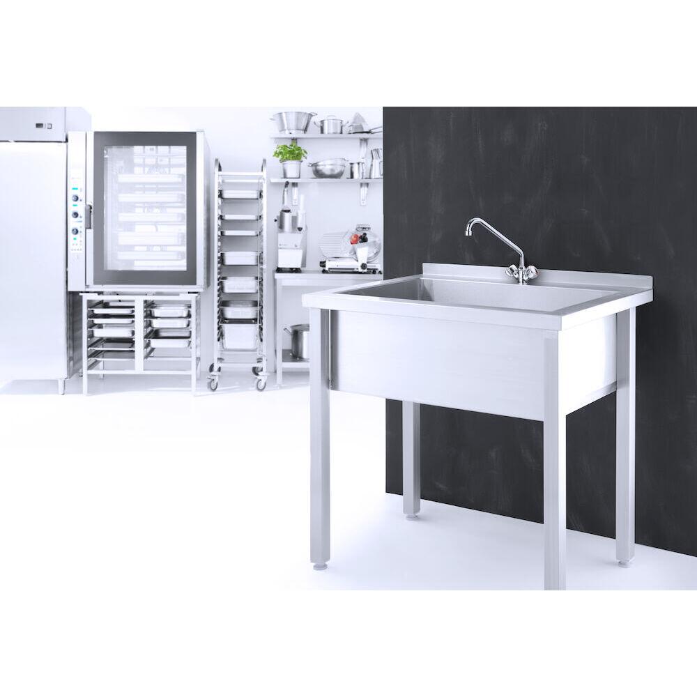 Spalator cu 1 Cuva Mare - sudata, otel inoxidabil, Hendi, Profi Line, 800x600x(H)850 mm