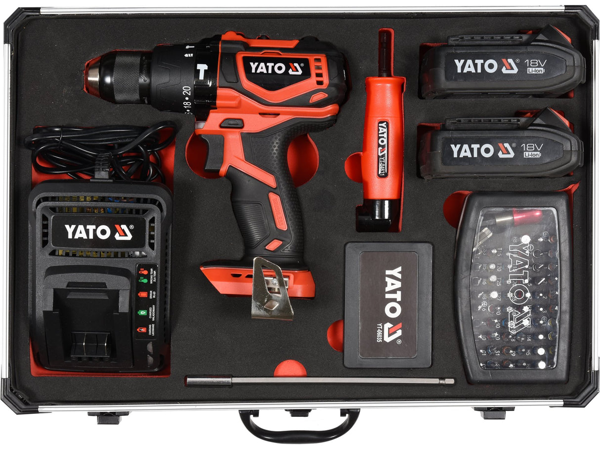 18 V-OS ÖNMENETŰ KÉSZLET, YATO YT-44250 126 DARABOS, 2 ELEM