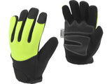 MANUSI DE LUCRU YATO YT-74654 DIN PIELE SINTETICA, GALBEN/NEGRU, MARIMEA 8