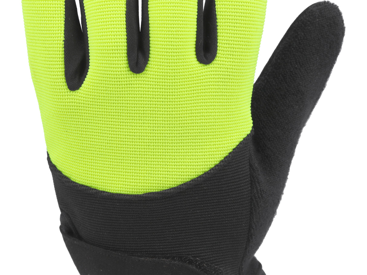 MANUSI DE LUCRU YATO YT-74654 DIN PIELE SINTETICA, GALBEN/NEGRU, MARIMEA 8