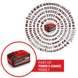 Acumulator Einhell 18V 5–8 Ah Multi - Ah Power X - Change PLUS, 18V, pentru toate dispozitivele PXC, indicator al starii de incarcare, sistem de gestionare a acumulatorului, cicluri de incarcare adaptate situatiei, fara incarcator Einhell - scule electrice si unelte profesionale - BricoMart