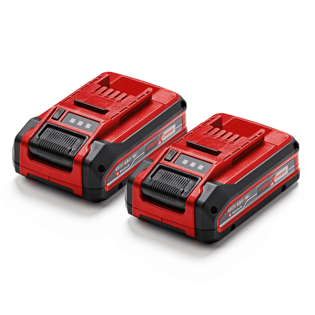 Acumulator Einhell 4 Ah Power X - Change PLUS, 18V, Li - ion, utilizare universala pentru toate dispozitivele PXC, control al nivelului de incarcare, pachet dublu, incl. 2x baterii de 4 Ah, fara incarcator Einhell - scule electrice si unelte profesionale - BricoMart