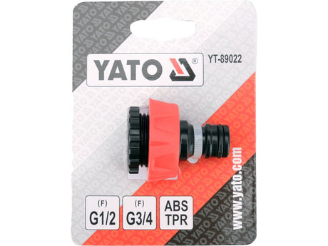 ADAPTOR ROBINET/FURTUN 1/2'' - 3/4'' Yato YT - 89022 Yato - scule electrice si unelte profesionale - BricoMart