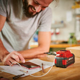 Adaptor USB Einhell TC - CP 18 Li USB Solo Power X - Change, pentru baterii Einhell de 18 V, incarcare mobila a consumatorilor de energie, 2 porturi USB, furnizat fara acumulator Einhell - scule electrice si unelte profesionale - BricoMart