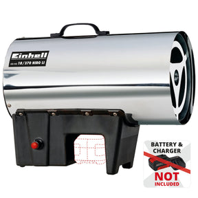 Aeroterma de aer cald pe acumulator Einhell GE - HG 18/370 Niro Li - Solo PXC (Li - ion, 37 kW, carcasa din tabla de otel inoxidabil, aprindere piezo, electrovalva, fara acumulator sau incarcator Einhell - scule electrice si unelte profesionale - BricoMart