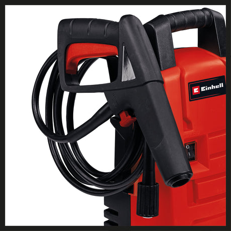 Aparat de curatat/spalat cu inalta presiune Einhell TC - HP 90 (1.200 wati, max. 90 bar, debit max. 372 l/h, maner de transport, racord de apa + filtru integrat, incl. pistol, furtun, lance + duza Einhell - scule electrice si unelte profesionale - BricoMart