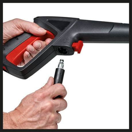 Aparat de curatat/spalat cu inalta presiune Einhell TC - HP 90 (1.200 wati, max. 90 bar, debit max. 372 l/h, maner de transport, racord de apa + filtru integrat, incl. pistol, furtun, lance + duza Einhell - scule electrice si unelte profesionale - BricoMart