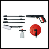 Aparat de curatat/spalat cu inalta presiune Einhell TE - HP 140 (1.900 W, max. 140 bar, sistem modular de cuplare rapida, incl. furtun de inalta presiune, pistol, lance, diverse duze, perie, rezervor de spalare Einhell - scule electrice si unelte profesionale - BricoMart