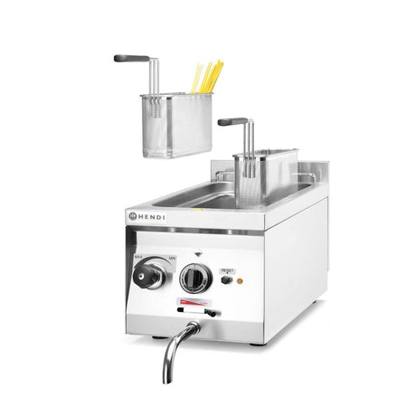 Aparat de gatit paste Hendi, capacitate 10L, cu scurgere, 230V/3500w, 330x600x(H)38mm