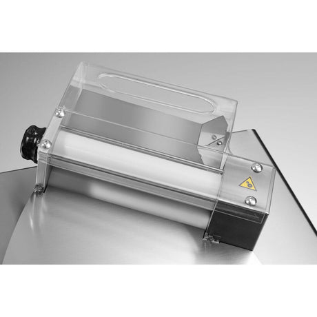 Aparat electric pentru formatare aluat de pizza sau paste Prismafood 400 cu 2 perechi de role, greutate portie de aluat 0,21-0,70 kg, 230V/250W, 585x435x(H)790mm