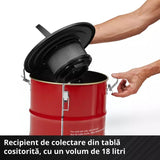 Aspirator pentru cenusa Einhell TC-AV 1830 D, 800 W, putere de aspirare 170 mbar, recipient colectare 18 l, sistem de filtrare, pre-filtru pentru praf fin, functie de suflare, furtun 1 m, cablu 2 m - imagine 5