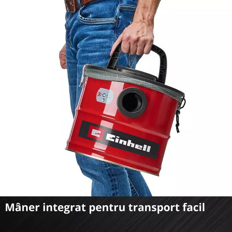 Aspirator pentru cenusa Einhell TC-AV 1830 D, 800 W, putere de aspirare 170 mbar, recipient colectare 18 l, sistem de filtrare, pre-filtru pentru praf fin, functie de suflare, furtun 1 m, cablu 2 m - imagine 7