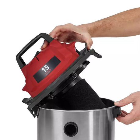 Aspirator umed-uscat Einhell TC-VC 1540 S, 900 W, capacitate de aspirare 180 mbar, role din otel inoxidabil de 15 L, suport pentru accesorii, inclusiv diverse filtre si duze - imagine 4