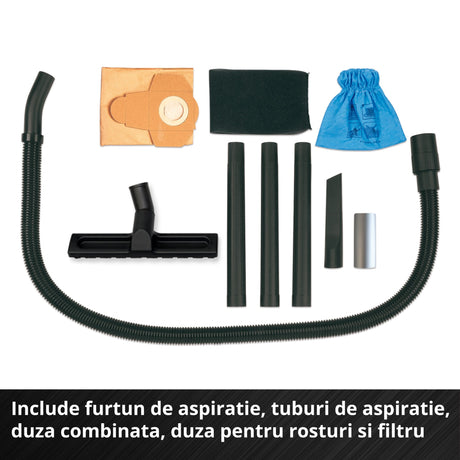 Aspirator umed-uscat Einhell TC-VC 2045 S, 900 W, putere de aspirare 180 mbar, recipient inox 20 L, suport accesorii incluzand diverse filtre si duze - imagine 4