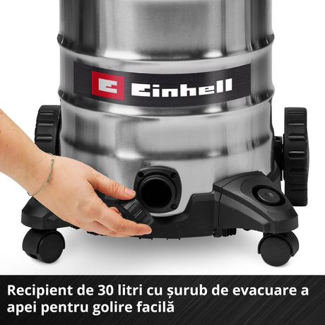 Aspirator umed - uscat Einhell TC - VC 3055 SA - cablu 3 m, maner transport, 900 W, 2000 W BricoMart - scule electrice si unelte profesionale - BricoMart