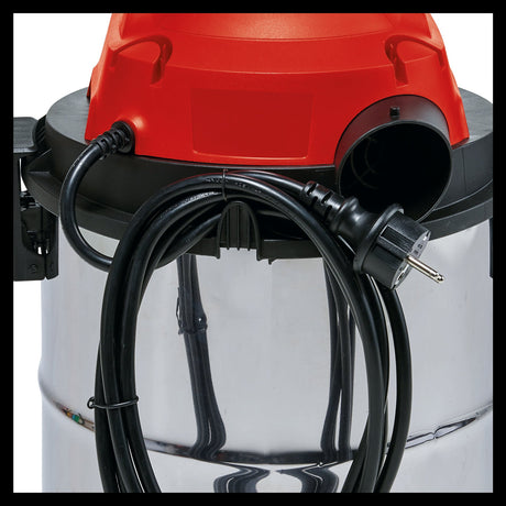 Aspirator umed/uscat Einhell TC - VC 1820 SA (1.250 W, rezervor din otel inoxidabil de 20 l, racord de suflare, suport pentru accesorii, mufa cuplaj automat, furtun de aspirare, duze + filtru Einhell - scule electrice si unelte profesionale - BricoMart